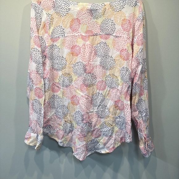 Ana A New Approach Top Women's large Multicolor Long Sleeve Twist Waist - Picture 4 of 4